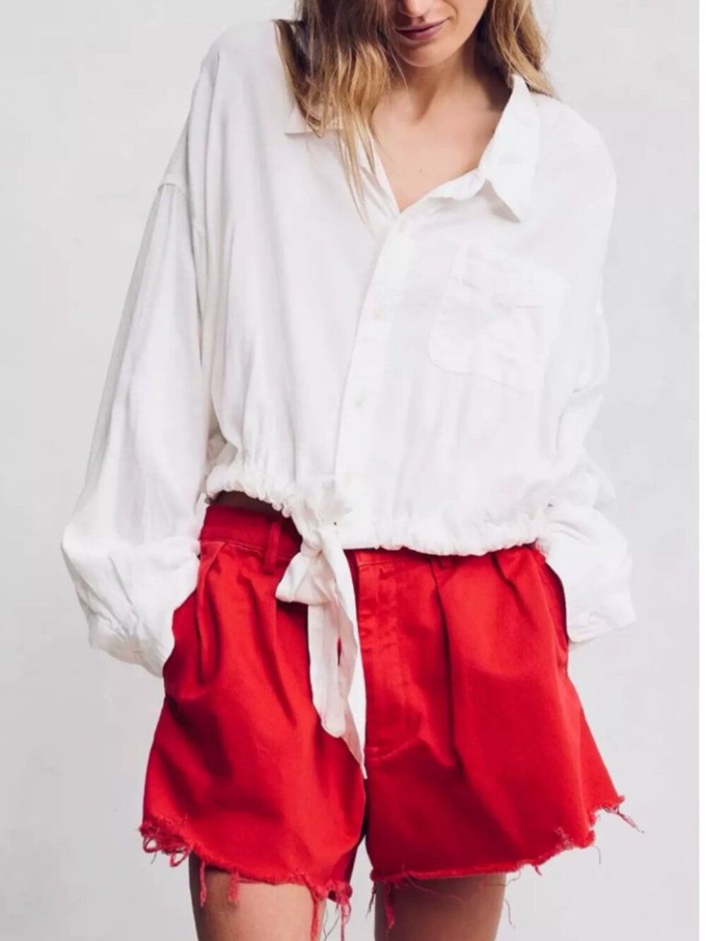 NWT Denimist Blair Double Pleated Shorts - Nantucket Red